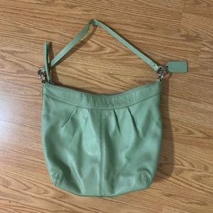 green coach purse in great condition